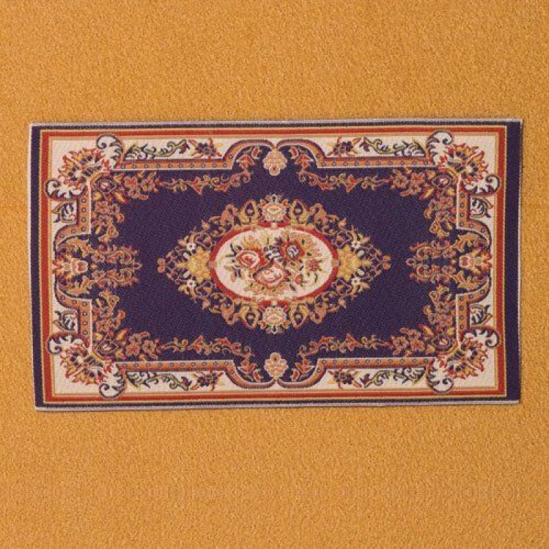 画像3: カーペット　ブルーフローラル (3)