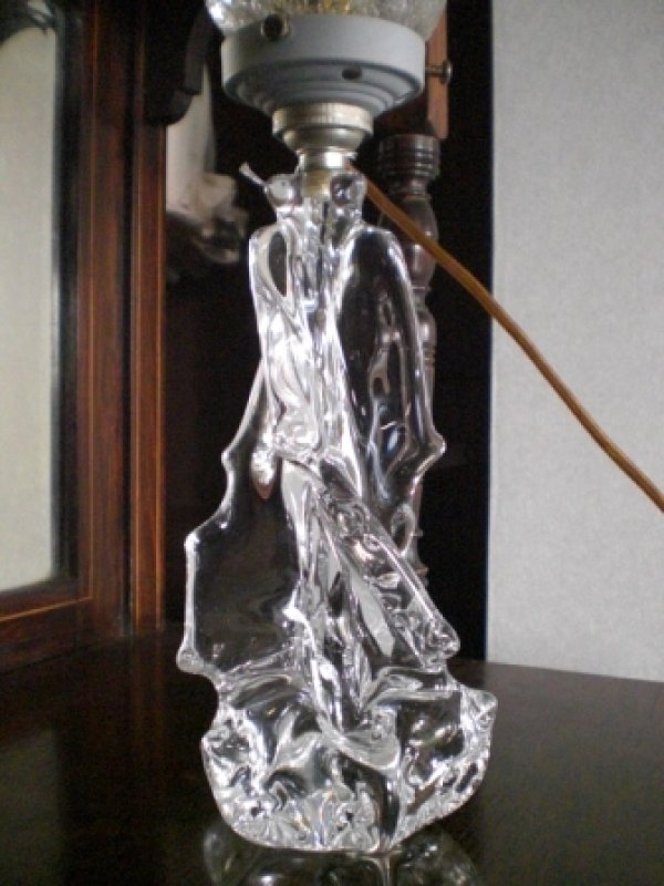 画像1: テーブル・ランプ　クリスタル　ドーム　(大） (1)