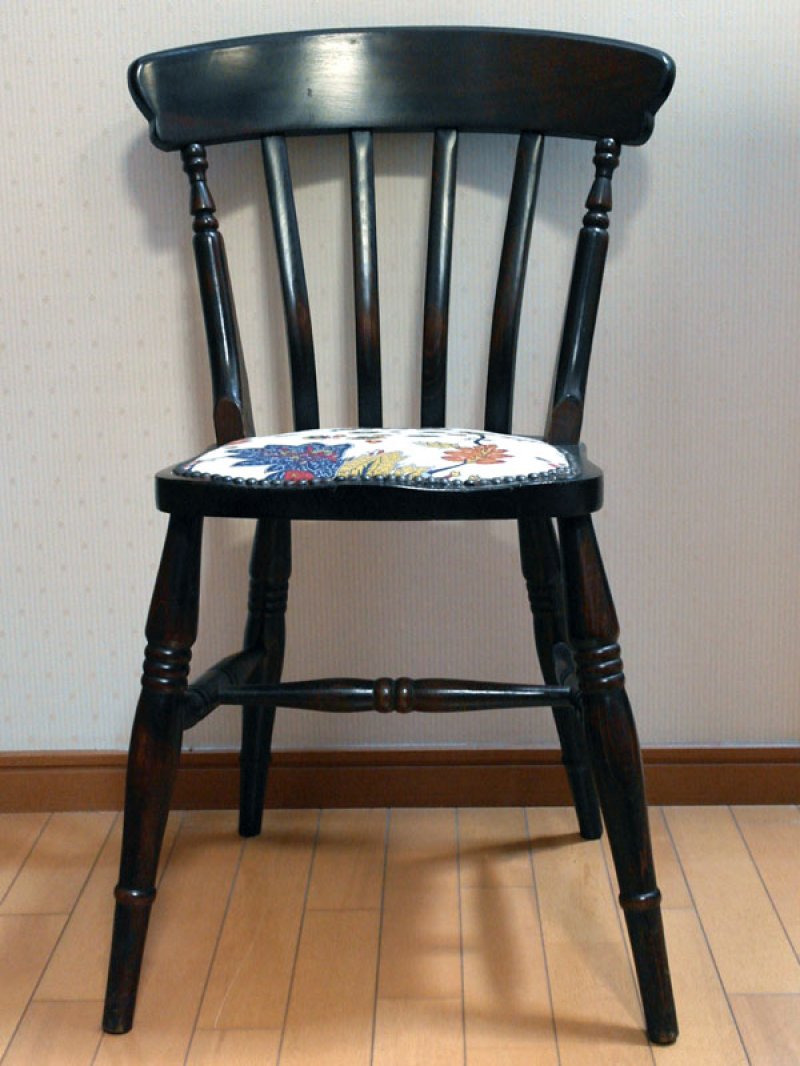 画像1: パブ チェア ローラアシュレイ(LAURA ASHLEY)の生地で張替え