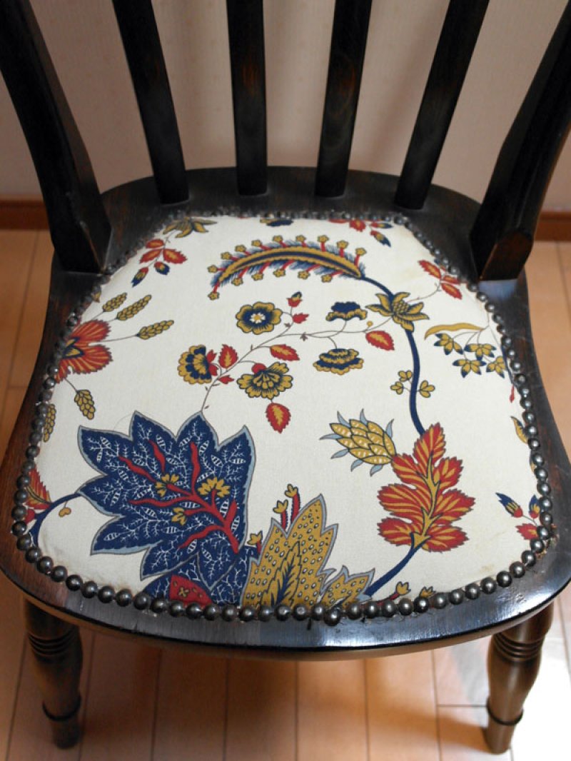 画像2: パブ チェア ローラアシュレイ(LAURA ASHLEY)の生地で張替え