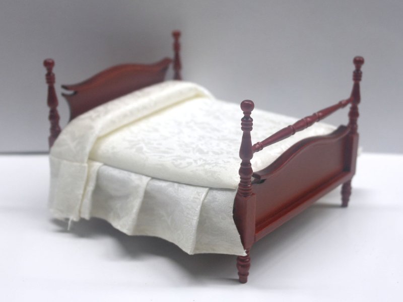 画像3: ダブルベッド　ビクトリアン　マホガニー (3)
