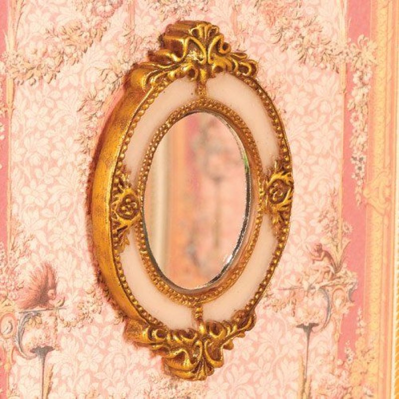 画像1: オーバル　ミラー　オーナメント (1)