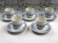 ロイヤルドルトン（Royal Doulton）　cranboune　トリオ5客セット　