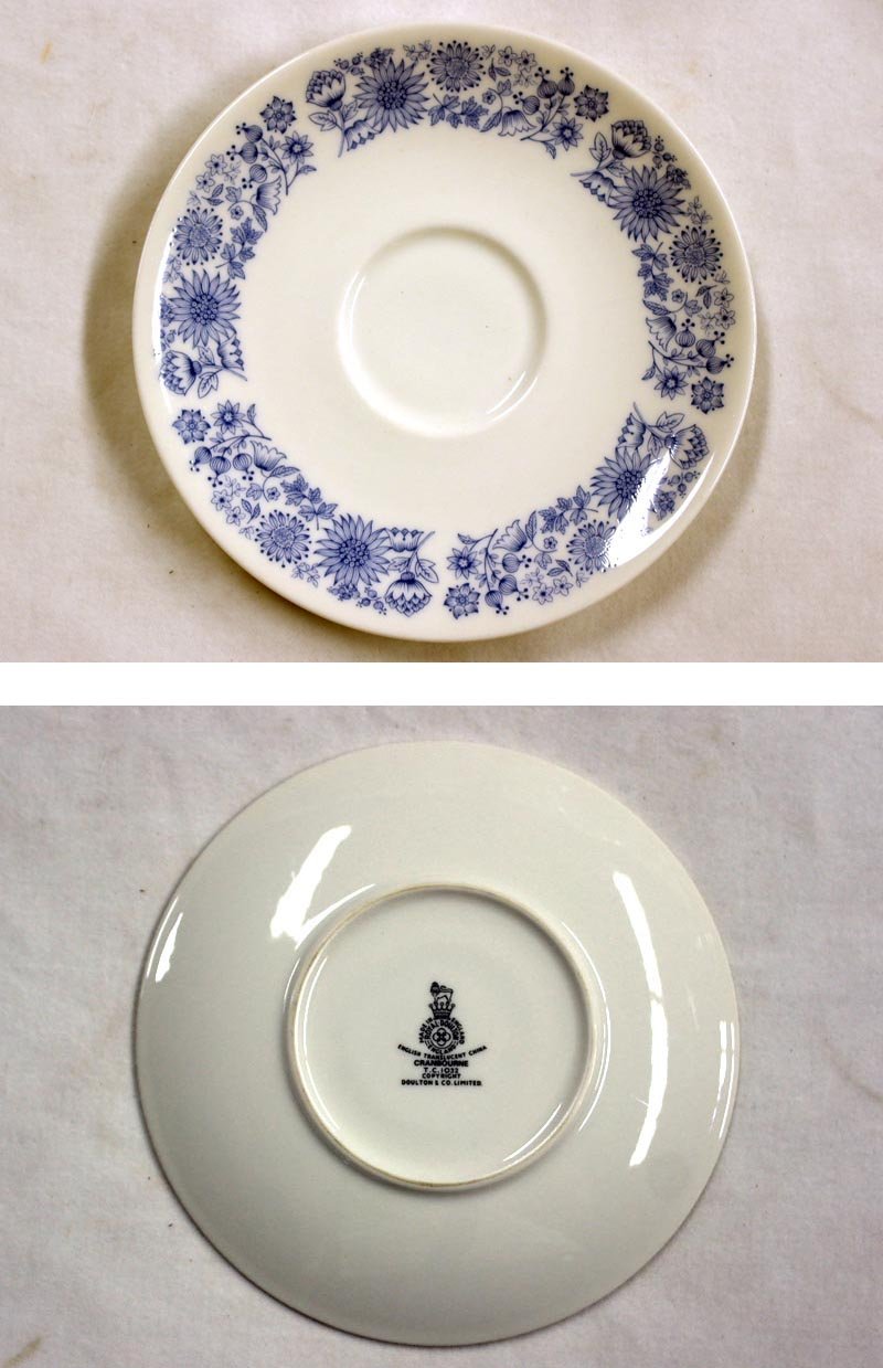 画像1: ロイヤルドルトン（Royal Doulton）　cranboune　トリオ5客セット　