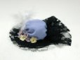 画像3: 羽付き婦人用帽子　ブラック/レース (3)