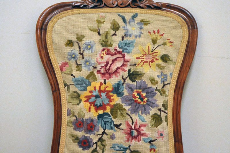 画像5: パーラー（サロン）　チェア　刺繍（NeedlePoint) (5)