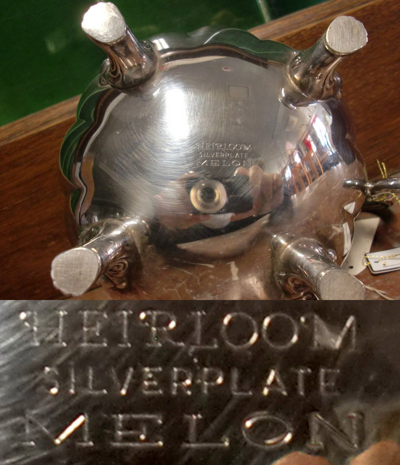 画像2: シルバープレート ティー・サービスセット Heirloom Silverplate Melon