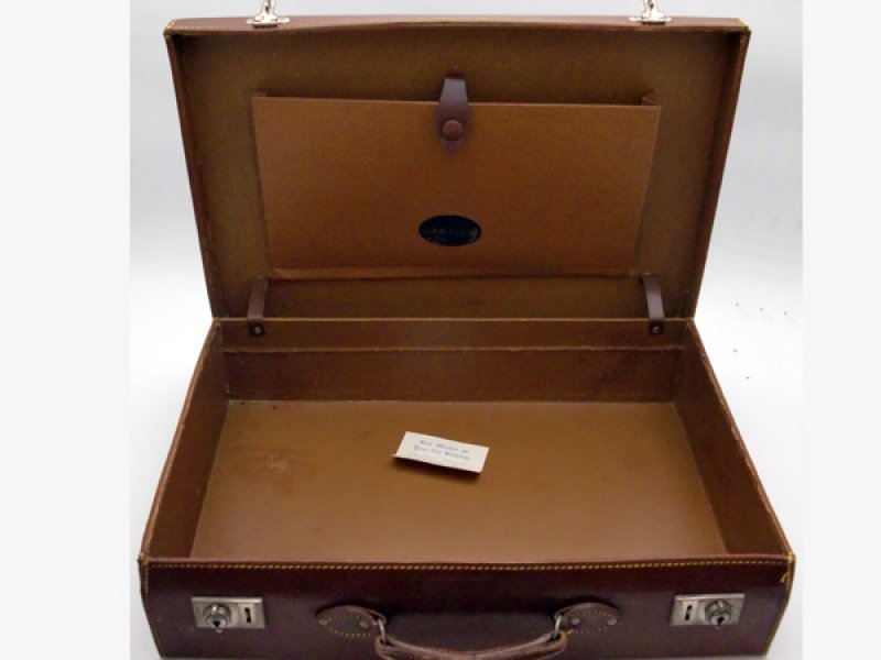 画像1: トランクケース（レザー、ブラウン）