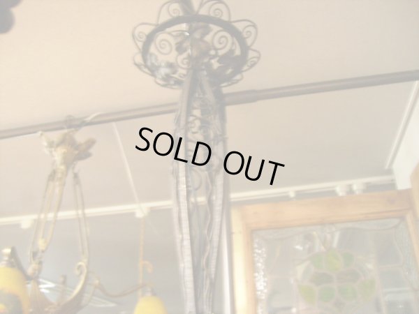 画像3: アールヌーボー様式　ハンギングランプ　大１灯＋小４灯　デュゲ