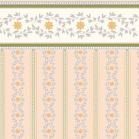 壁紙　Soft Peach Posy Wallpaper