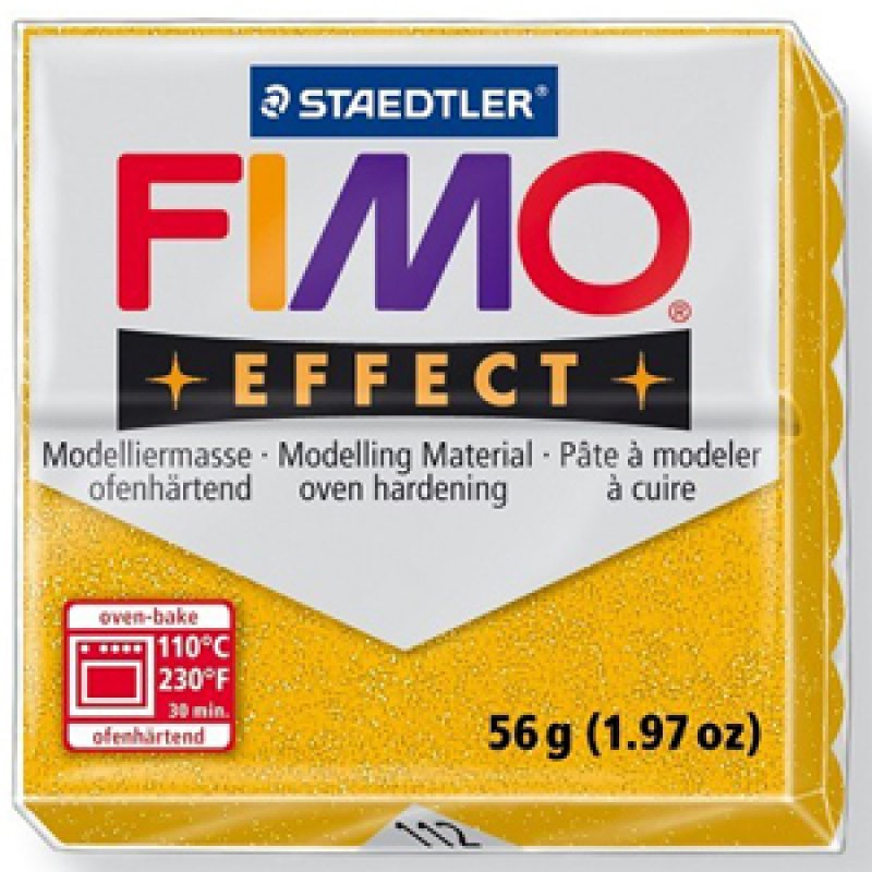 画像1: ステッドラー STAEDTLER  フィモ　エフェクト 56g グリッターゴールド (1)