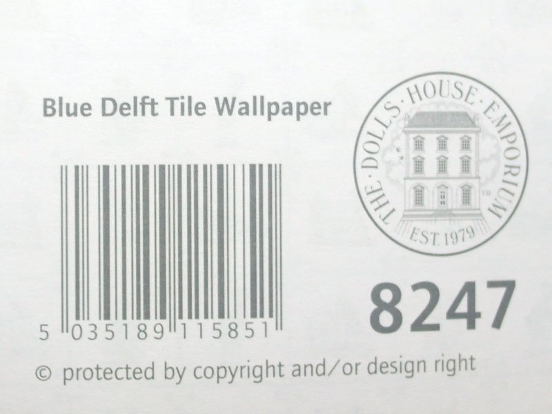 1/12サイズのドールハウス用ミニチュア壁紙　42cm x 60cmです