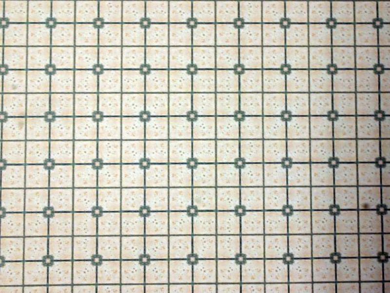 画像3: 床紙　タイル　グリーン・ベージュ (3)