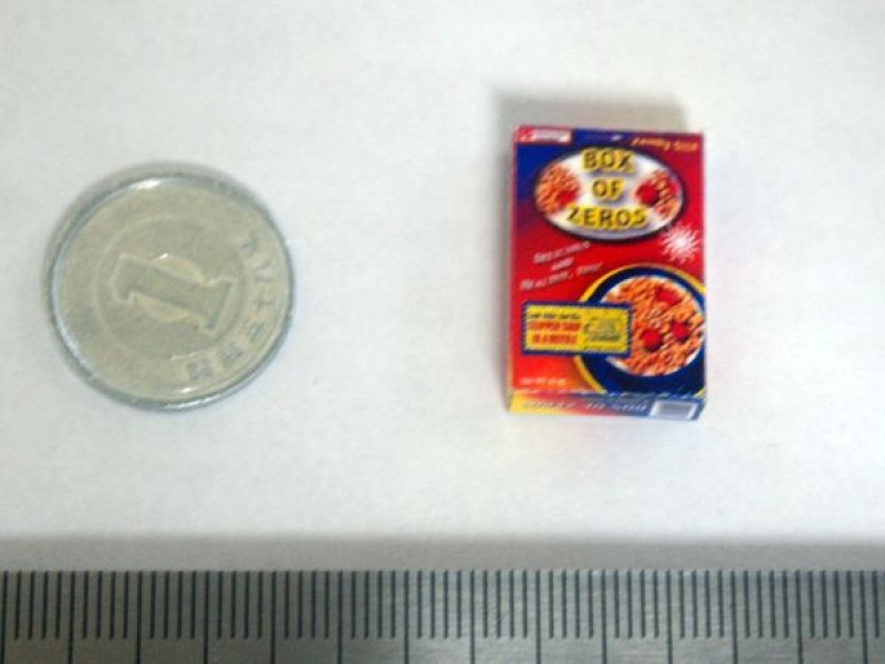 ミニチュア　1/12サイズのパッケージ