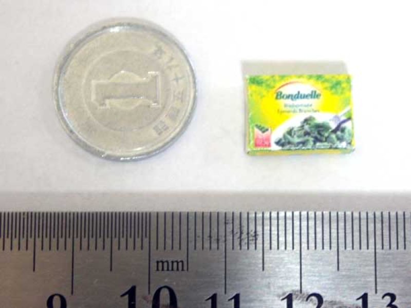 ミニチュア　1/12サイズのパッケージ