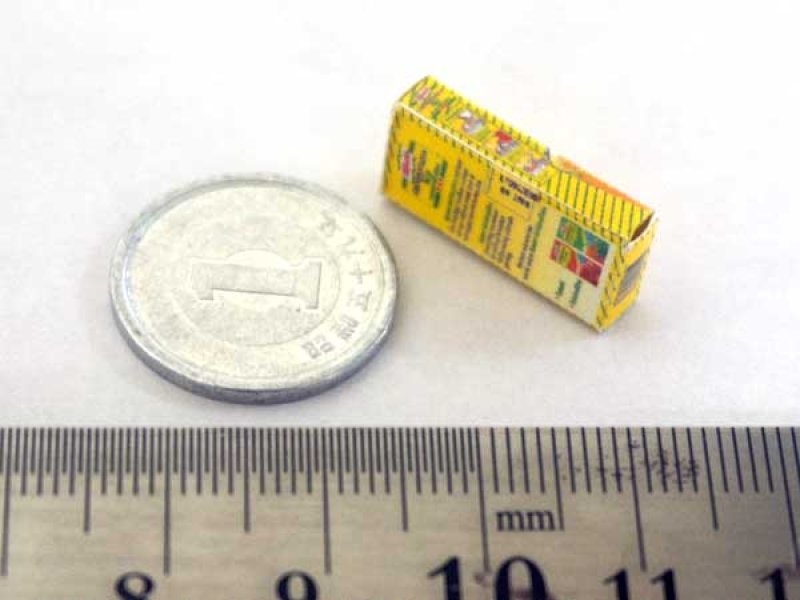 ミニチュア　1/12サイズのパッケージ