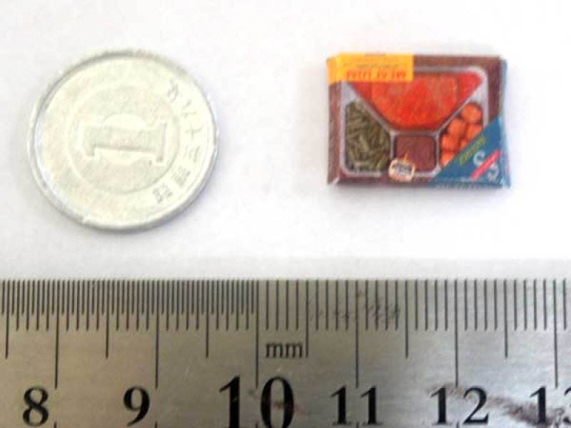 ミニチュア　1/12サイズのパッケージ