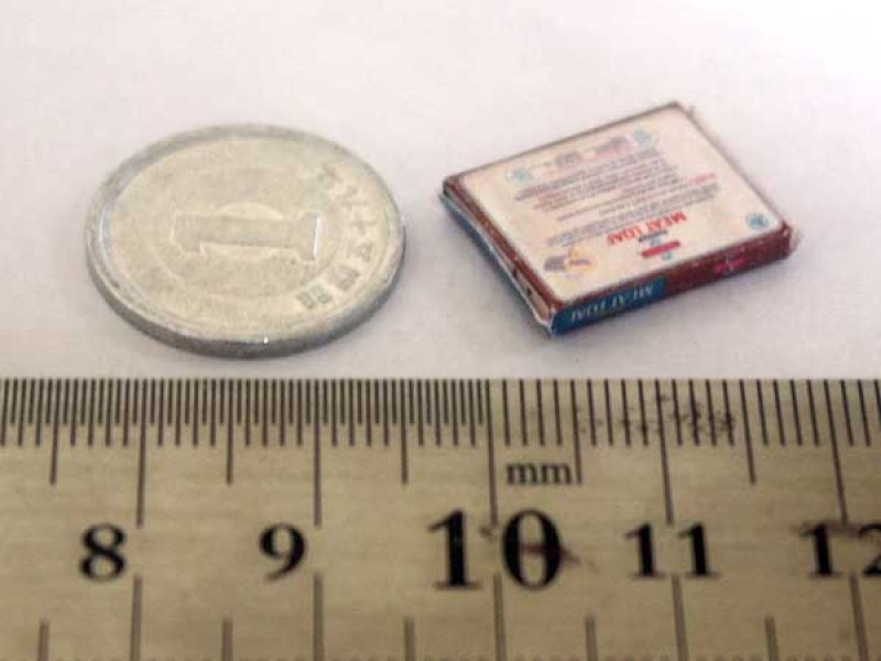 ミニチュア　1/12サイズのパッケージ