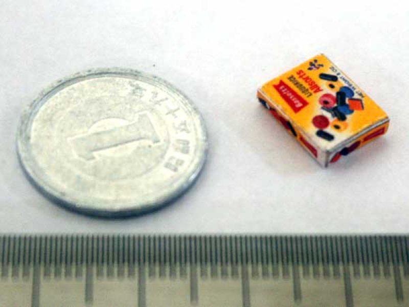 ミニチュア　1/12サイズのパッケージ