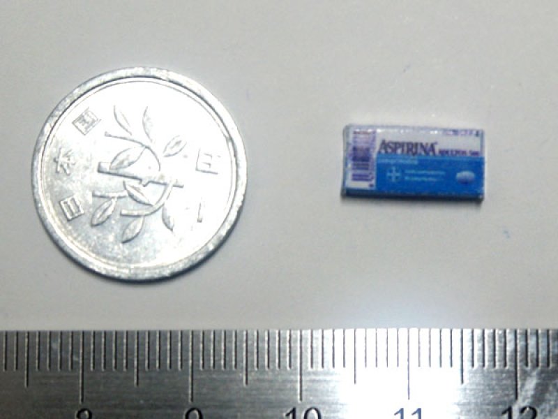 ミニチュア　1/12サイズのパッケージ