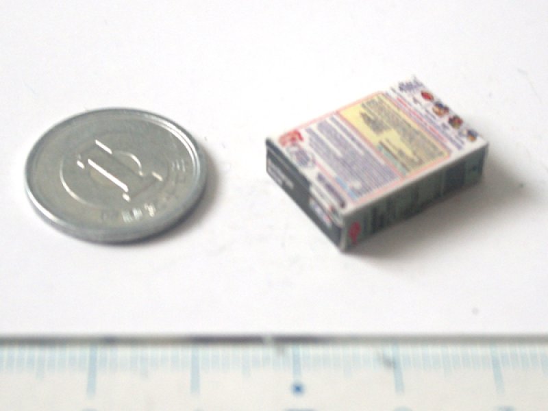 ミニチュア　1/12サイズのパッケージ