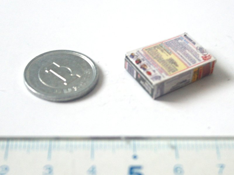 ミニチュア　1/12サイズのパッケージ