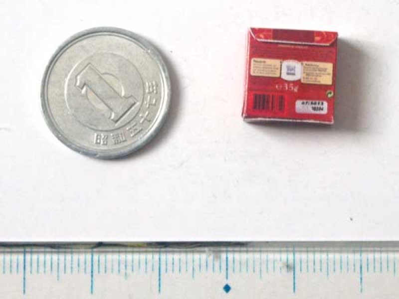 ミニチュア　1/12サイズのパッケージ