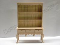 ドレッサー（食器飾り棚）　クィーン・アン　未塗装