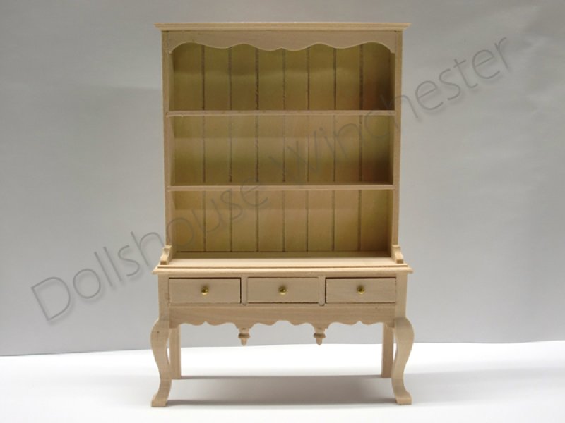 画像1: ドレッサー（食器飾り棚）　クィーン・アン　未塗装 (1)