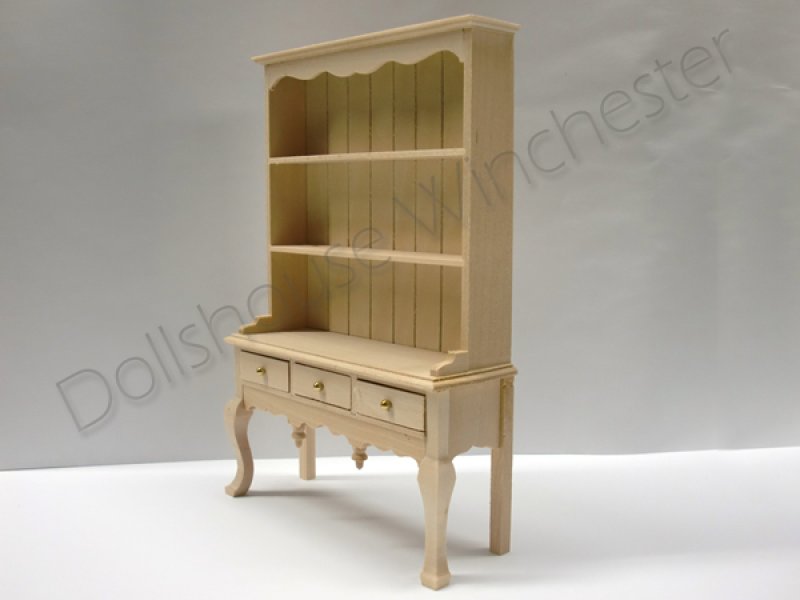 画像2: ドレッサー（食器飾り棚）　クィーン・アン　未塗装 (2)