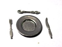 シルバー　プレート＆カトラリー　１客セット