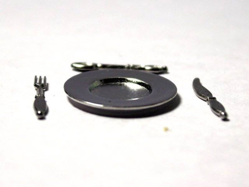 画像2: シルバー　プレート＆カトラリー　１客セット (2)