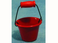メタル・バケツ　赤