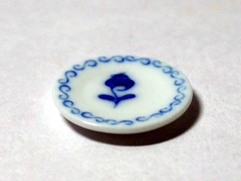 画像2: ブルーローズ  プレート直径22mm (2)