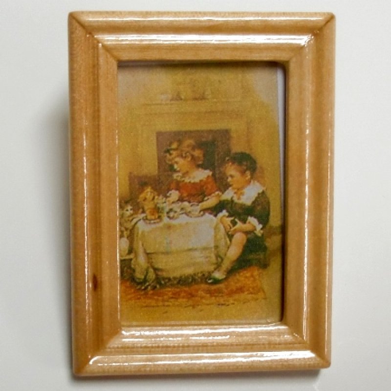 画像2: 絵画　子供と猫 (2)