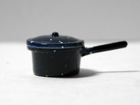 ソースパン（鍋）　大　エナメル・ブルー