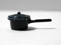 ソースパン（鍋）　中　エナメル・ブルー