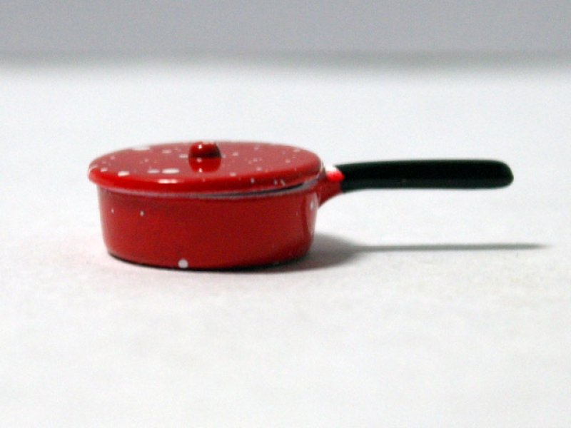 画像1: ソースパン（鍋）　小　エナメル・赤 (1)