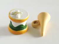 木のおもちゃ　たいこ、ラッパ　セット