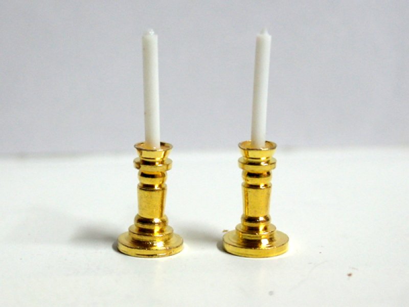 画像1: キャンドル・スティック　ペア（2本） (1)