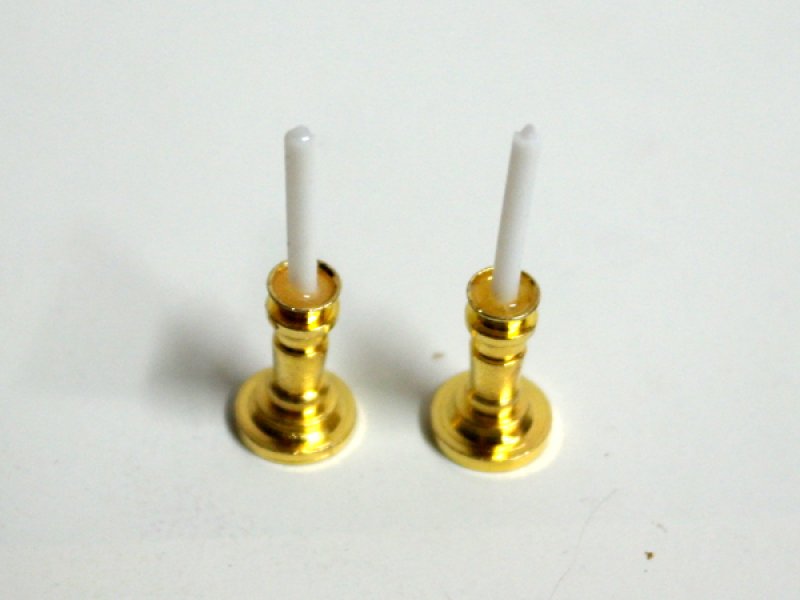 画像2: キャンドル・スティック　ペア（2本） (2)