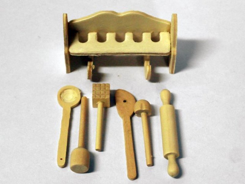 画像2: 調理用具・道具セット　木製 (2)