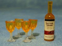 ボトルワイン＆グラス4ヶセット