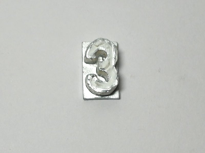 画像1: バースデー　ケーキ　”3”　シルバー (1)