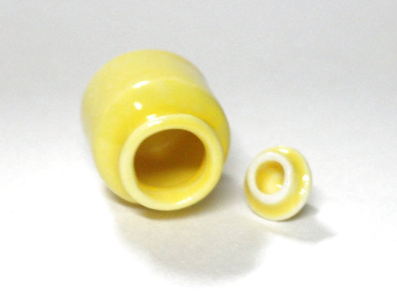 画像3: 陶器　保存容器　黄色 (3)