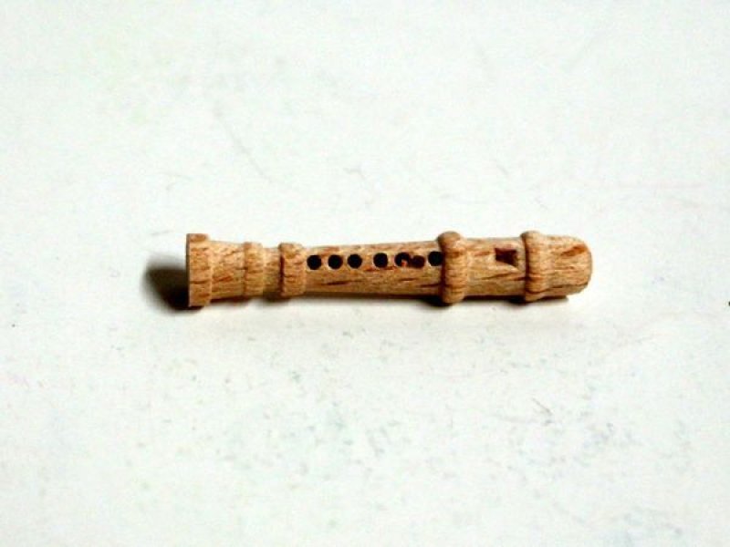 画像1: レコーダー　木製 (1)