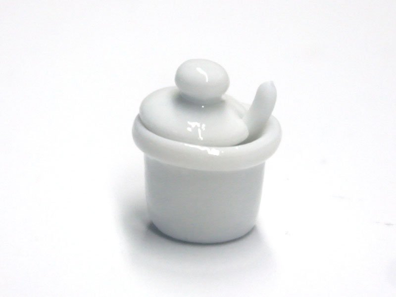 1/12サイズのドールハウス用ミニチュアホワイト　ポットです