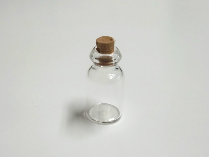 画像1: ガラス　ジャー コルク栓付き (1)