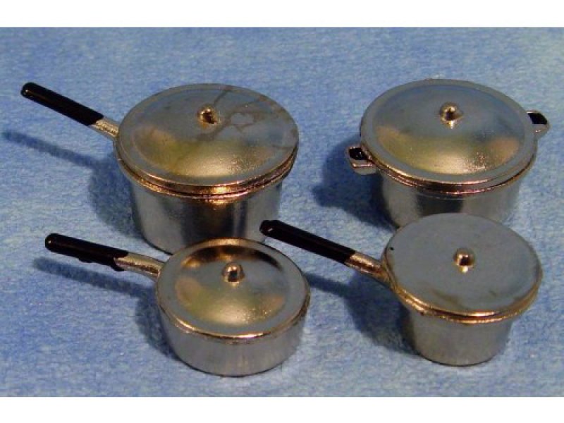 画像1: メタル　ソース・パン　(4点セット） (1)