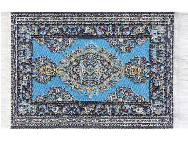 画像2: ラグ　機械織り　 4.7ｃｍ x 6.6cm(フリンジ込み8ｃｍ） (2)